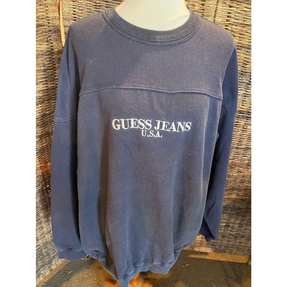 VTG! Authentic Guess Jeans Super Sportswear Sweatshirt L - Picture 1 of 10